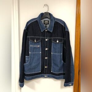 WESC UNISEX TRUCKER JACKET Mens L, Womens XL Color Blue